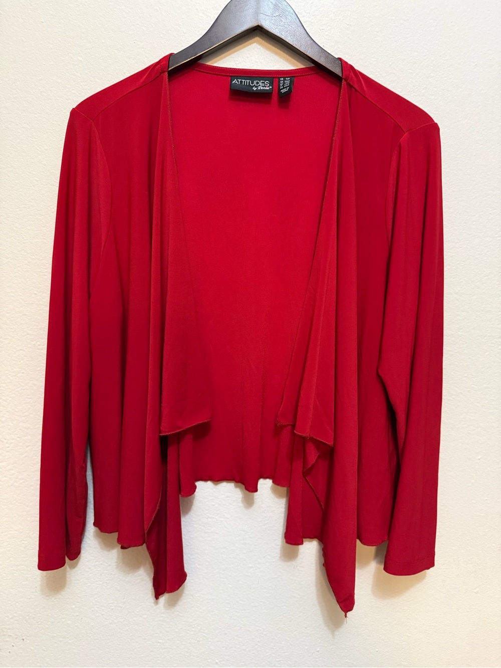 QVC Attitudes by Renee Vibrant Red Blouse